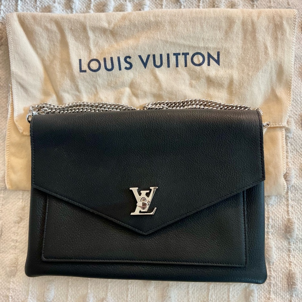 Louis Vuitton Black Leather Chain Mylockme Pochette - Picture 6 of 7